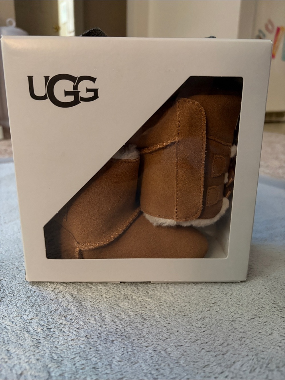 UGG Baby Chestnut Brown Bailey Bow Booties
